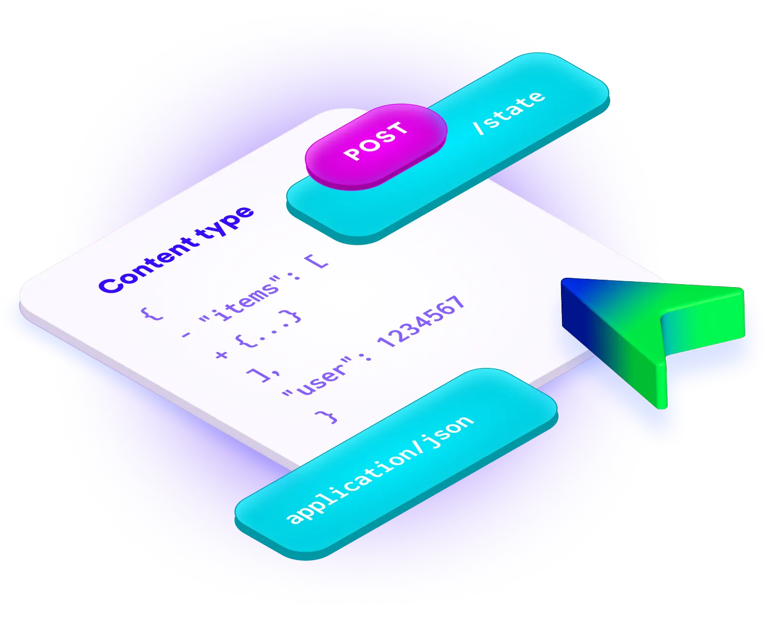 Developer tools interface showing API endpoints and code examples